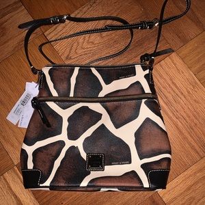 Brand new with tags Dooney & Burke Serengeti giraffe print crossbody bag